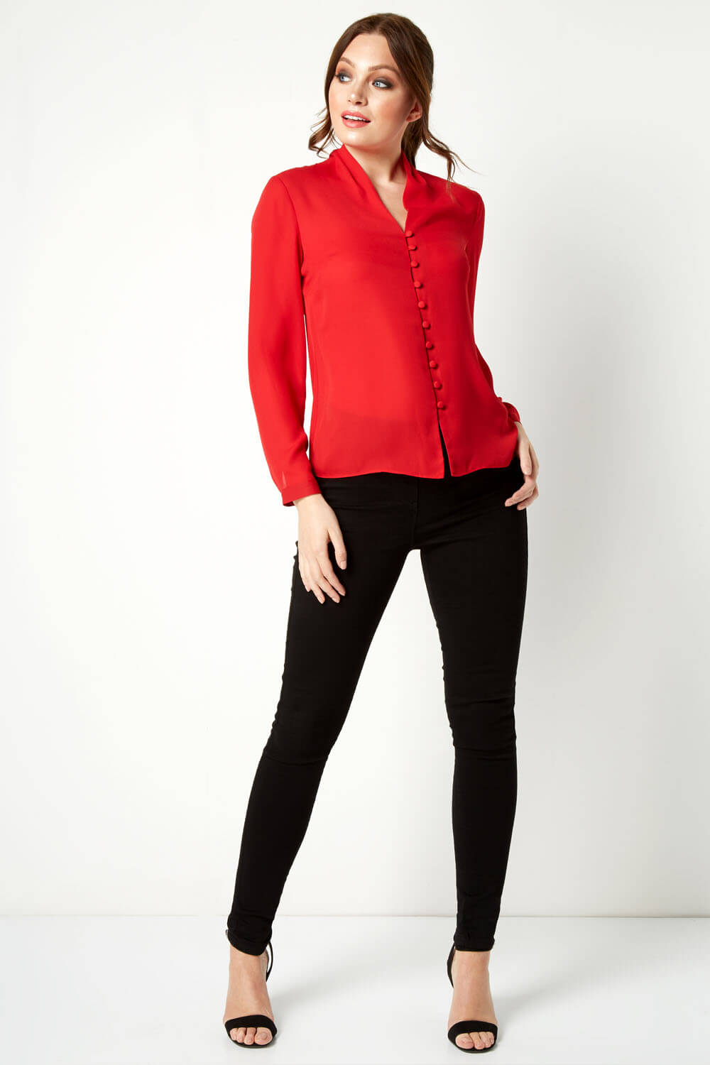 shawl collar blouses