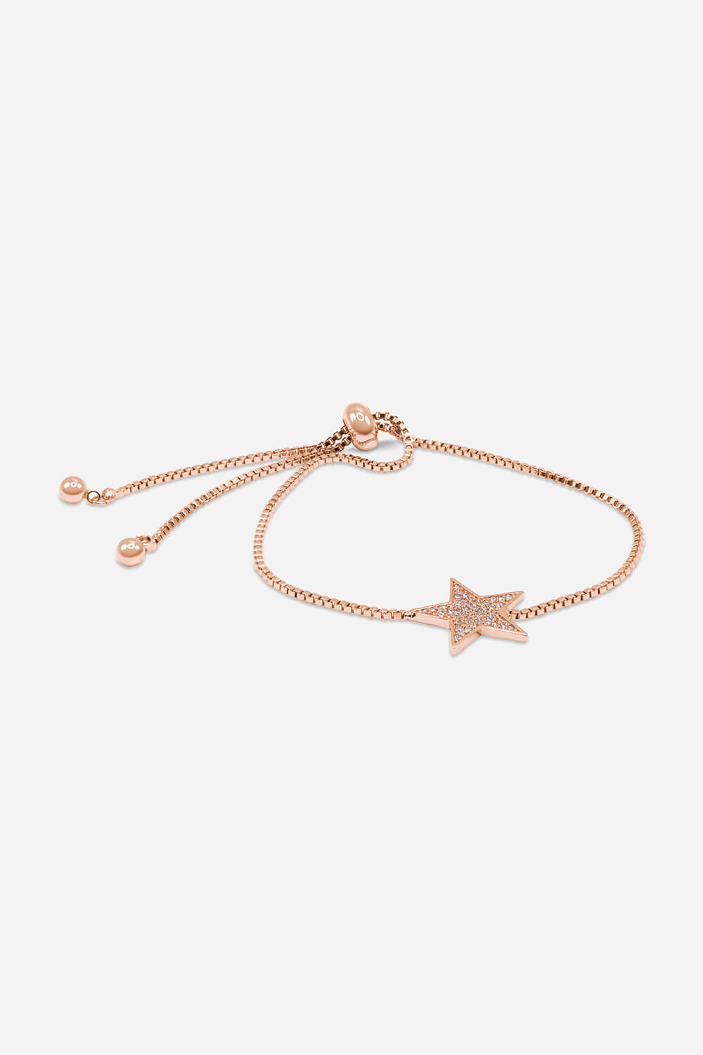 Rose Gold Adjustable Star Friendship Bracelet, Image 2 of 2