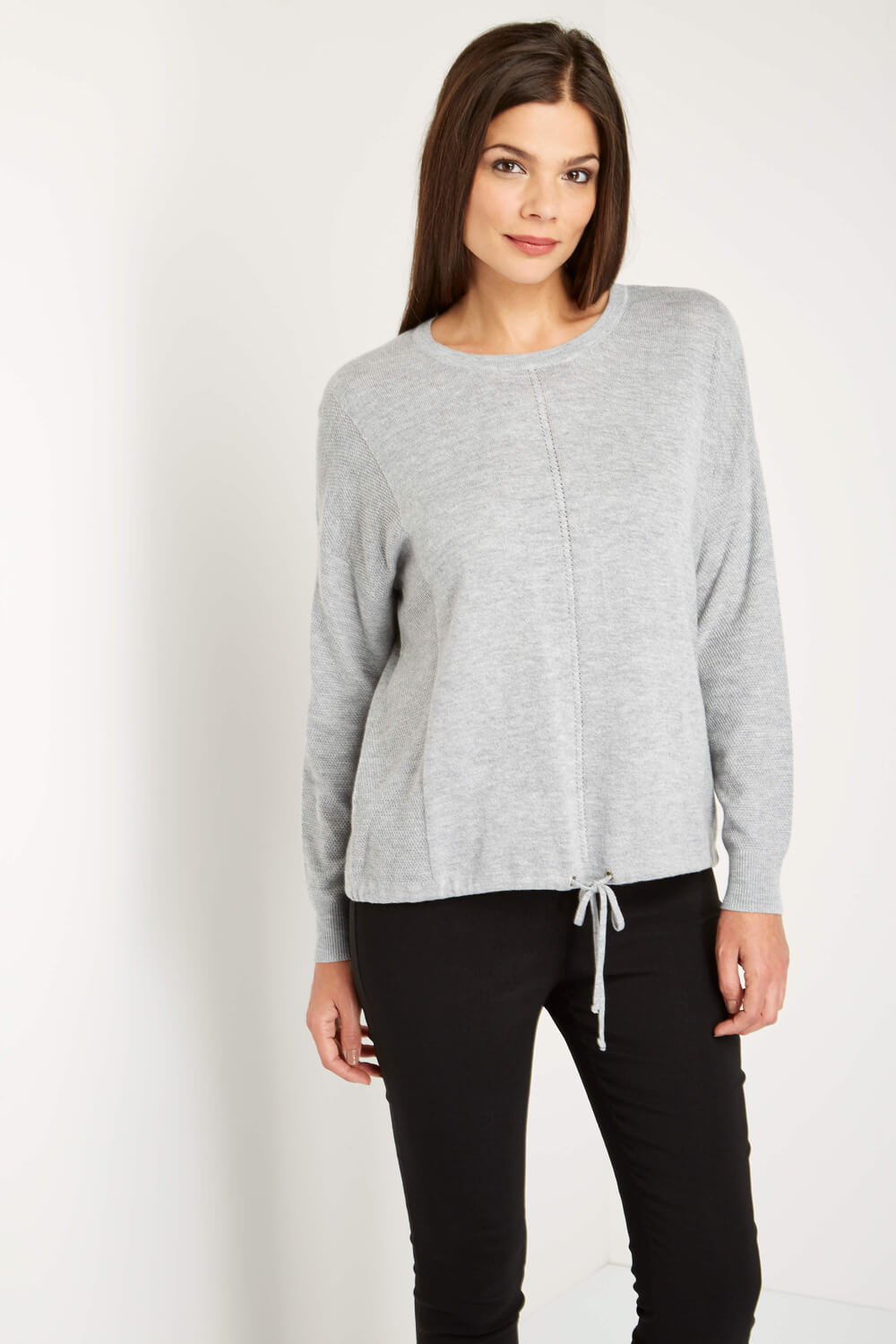 Tie Detail Jumper in Grey Roman Originals UK