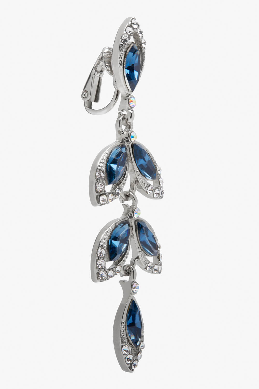 Blue Leaf Drop Earrings, Image 3 of 4
