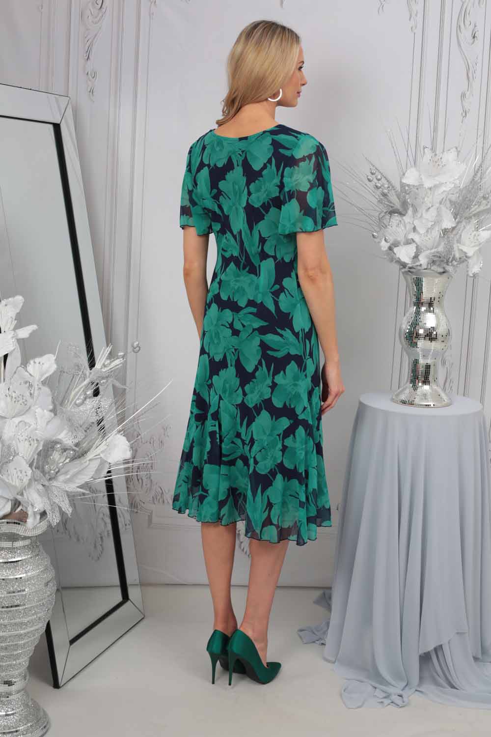 Jade Julianna Floral Print Chiffon Dress, Image 2 of 3