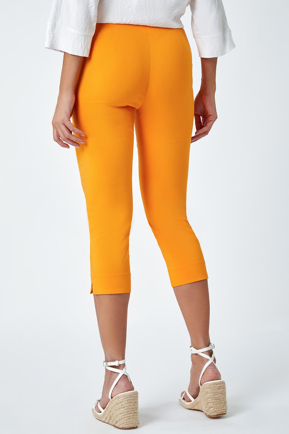 MANGO Cropped Stretch Trousers, Image 3 of 5