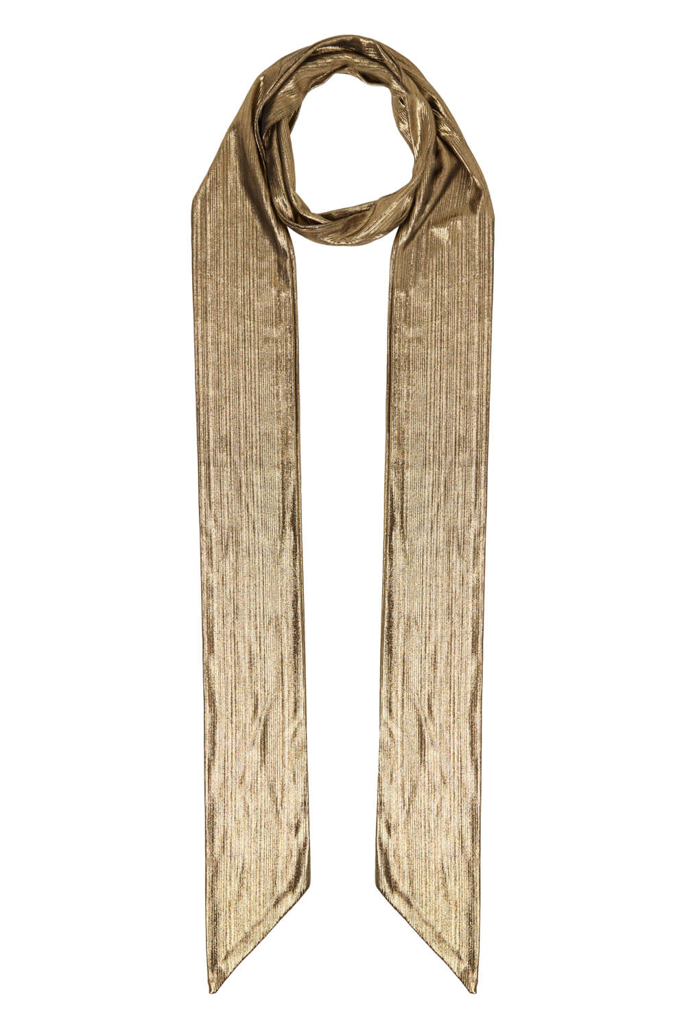 Skinny Metallic Scarf in Gold - Roman Originals UK