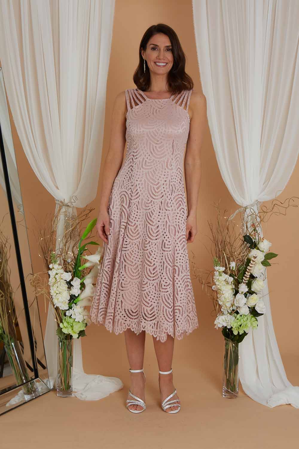 PINK Julianna Lace Dress & Shrug Set, Image 4 of 4