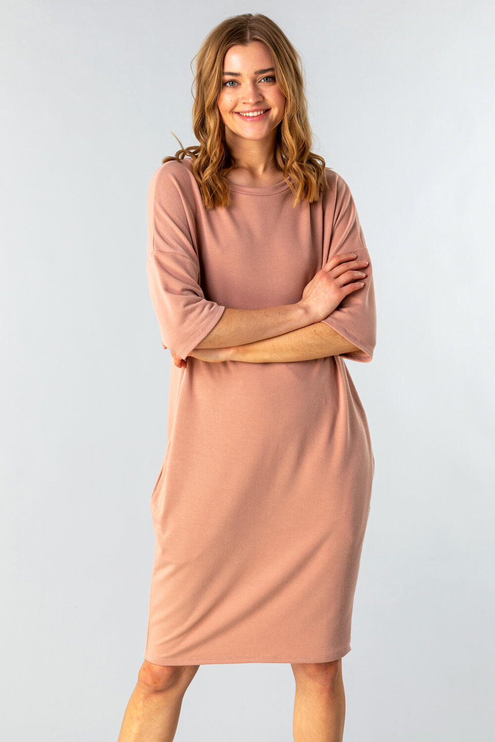 Rose Pocket Detail T-Shirt Dress, Image 3 of 4