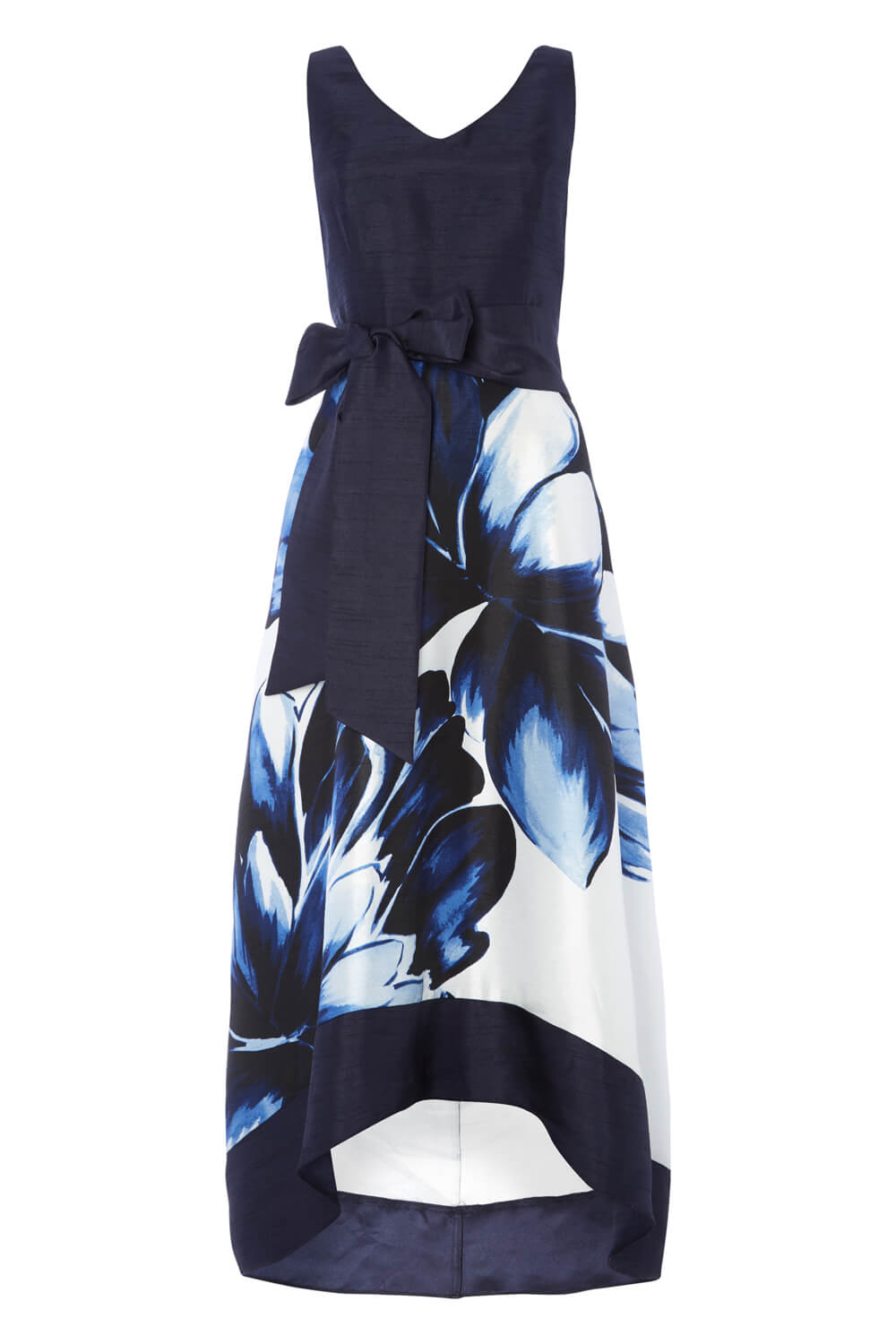 Navy  Floral Placement Maxi Dress, Image 4 of 4