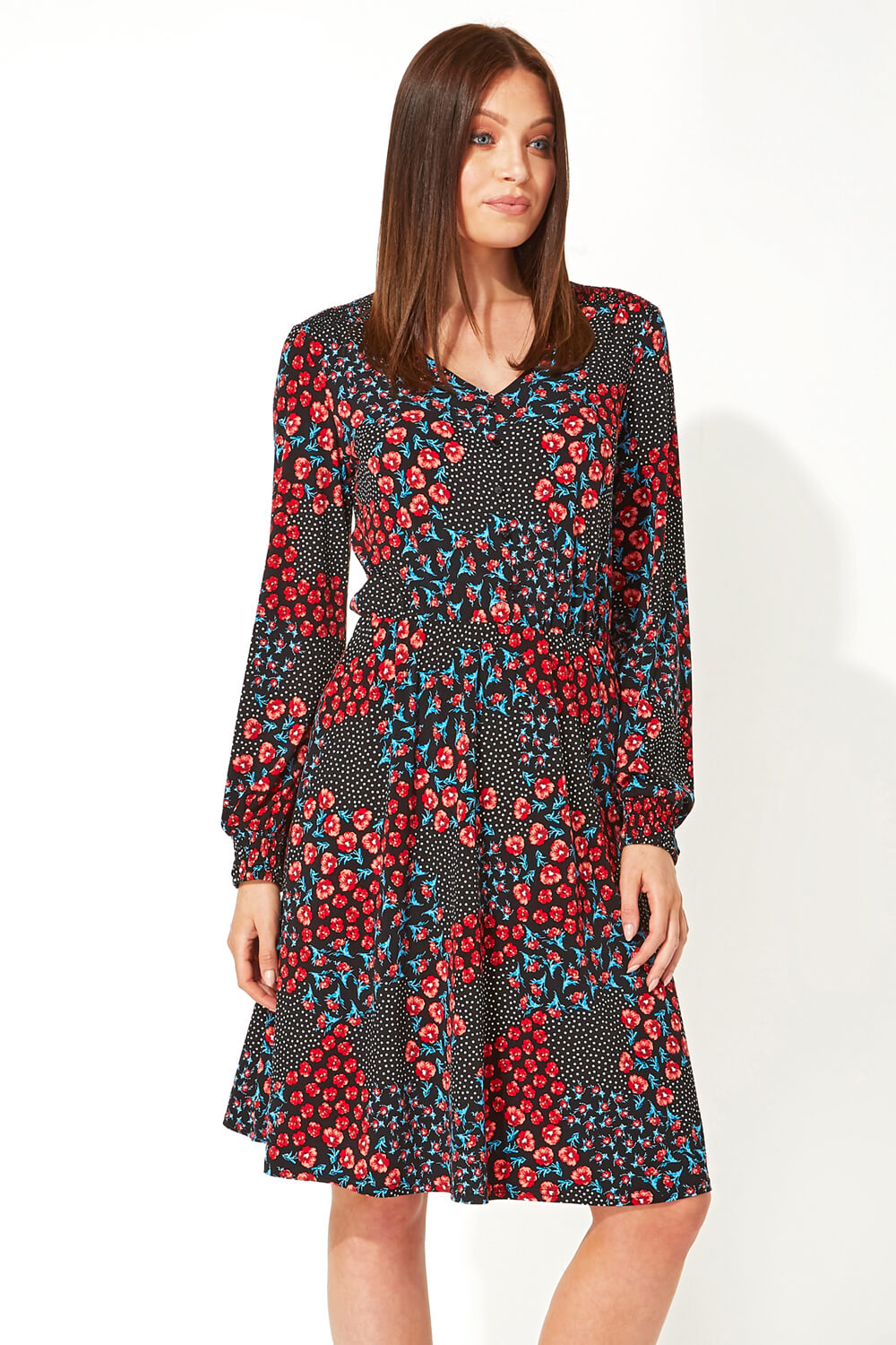 roman originals fit and flare dress