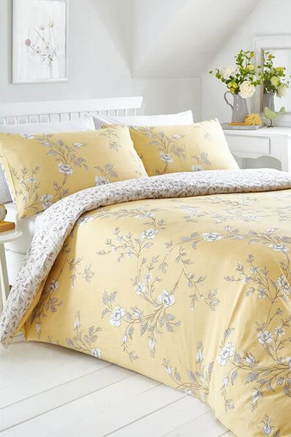 Single Yasmina Ochre Duvet Cover Set in Ochre Roman Originals UK