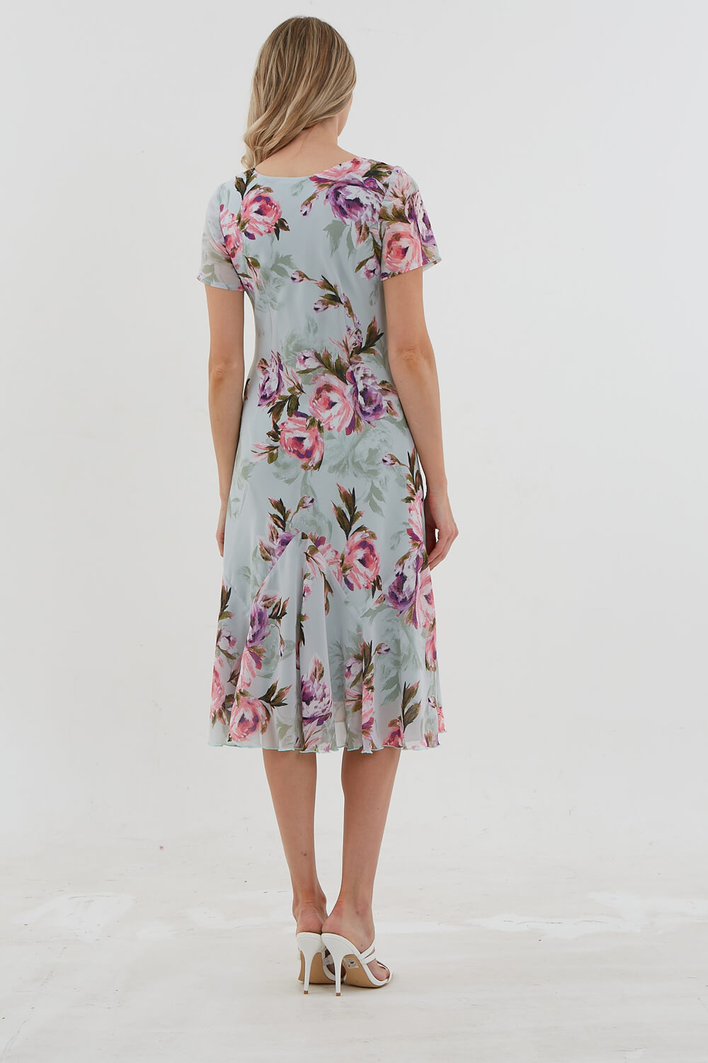 Sage Julianna Floral Print Chiffon Dress, Image 2 of 4