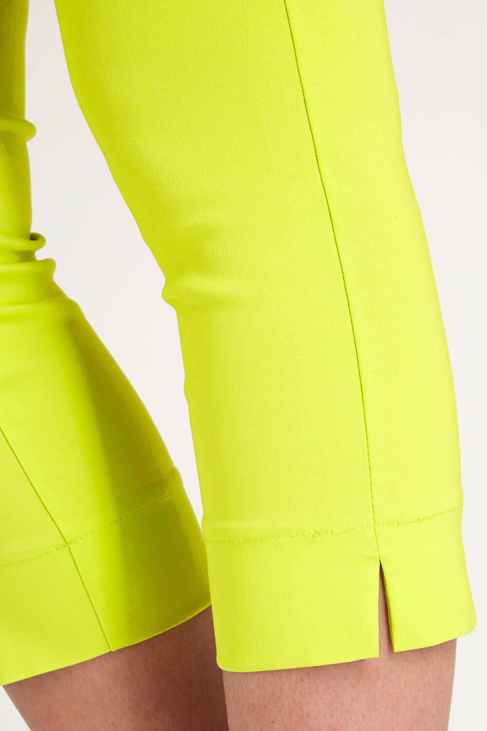 Lime Green Cropped Stretch Trouser, Image 4 of 5