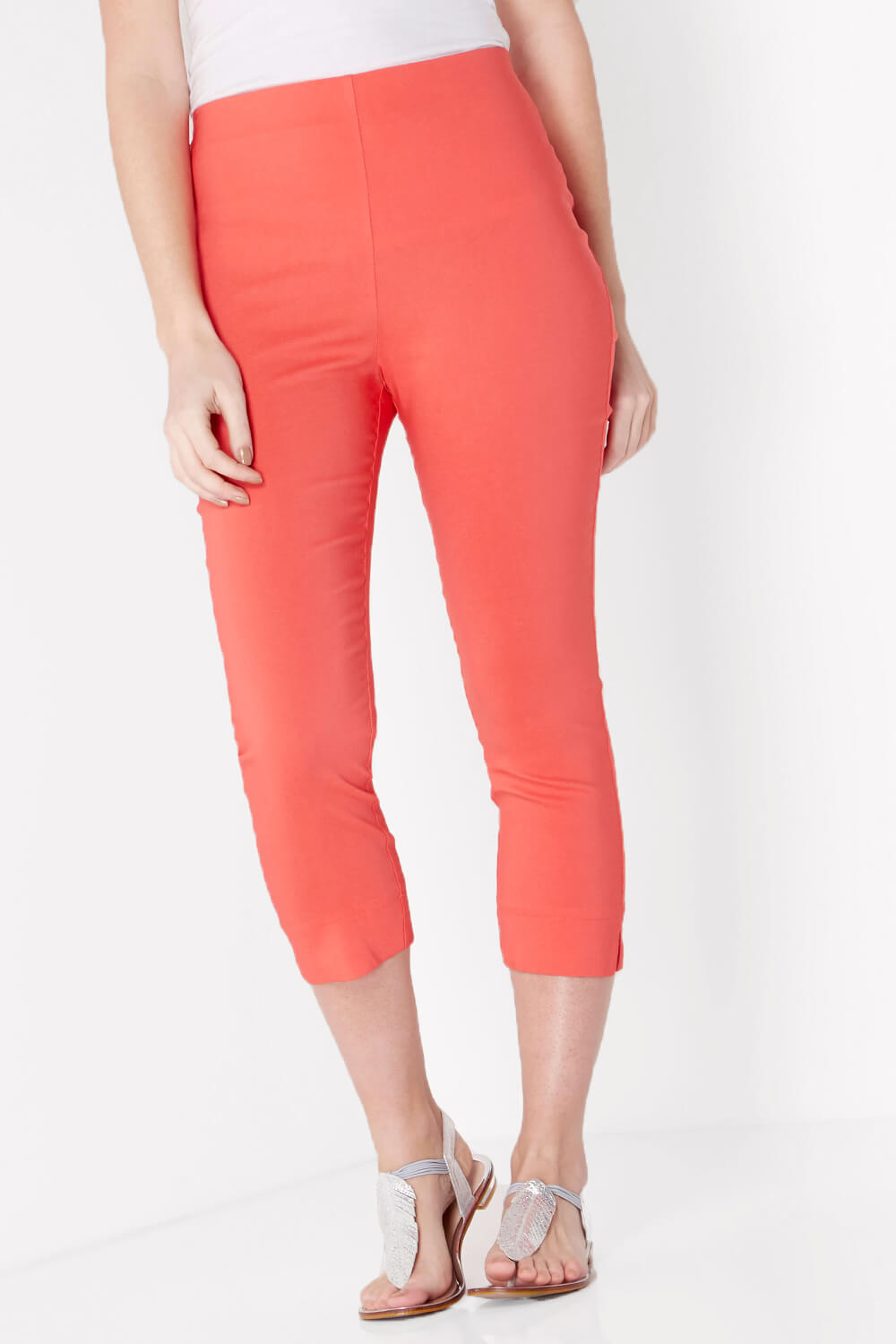 CORAL Cropped Stretch Trouser, Image 2 of 5