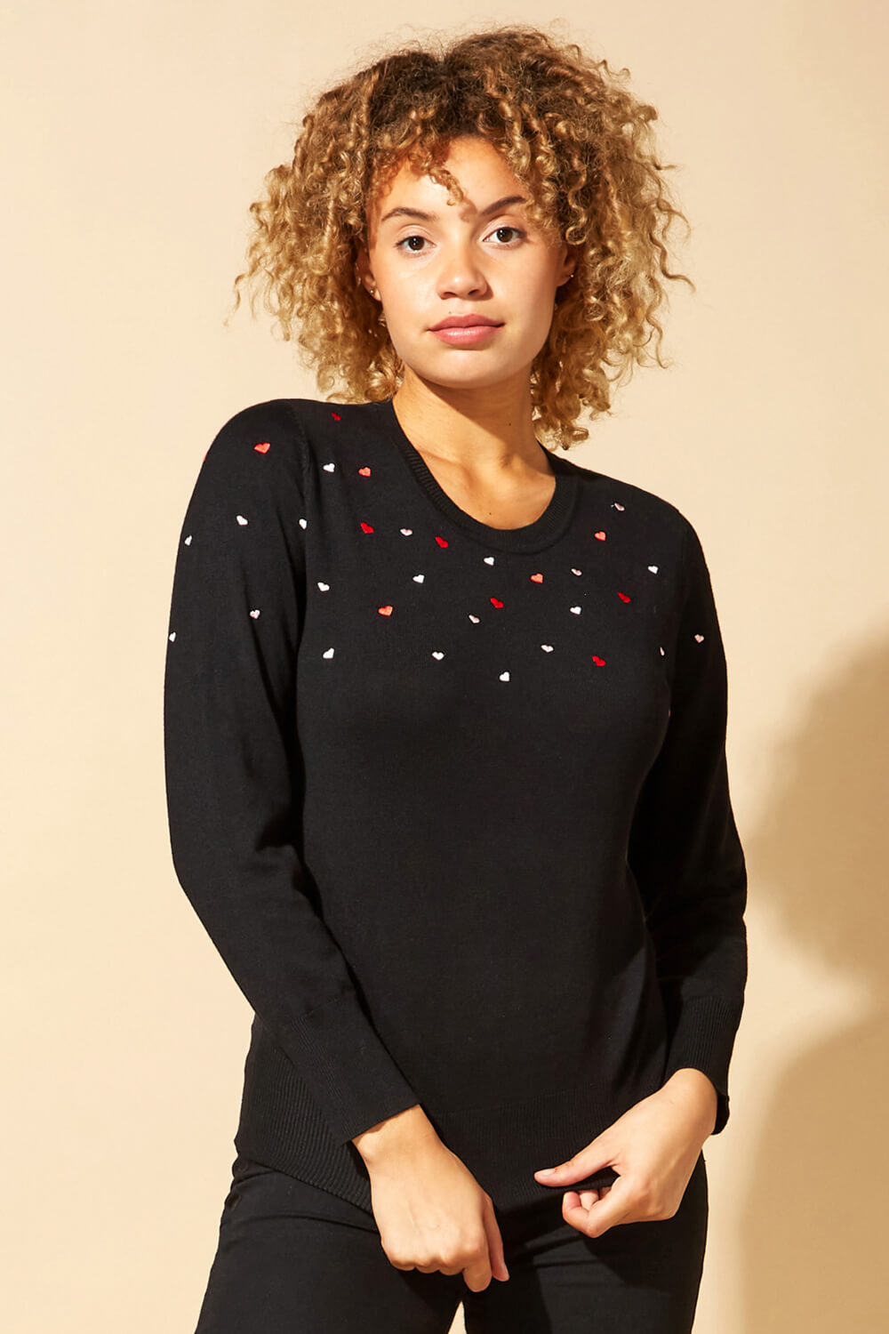 Heart Embroidered Jumper