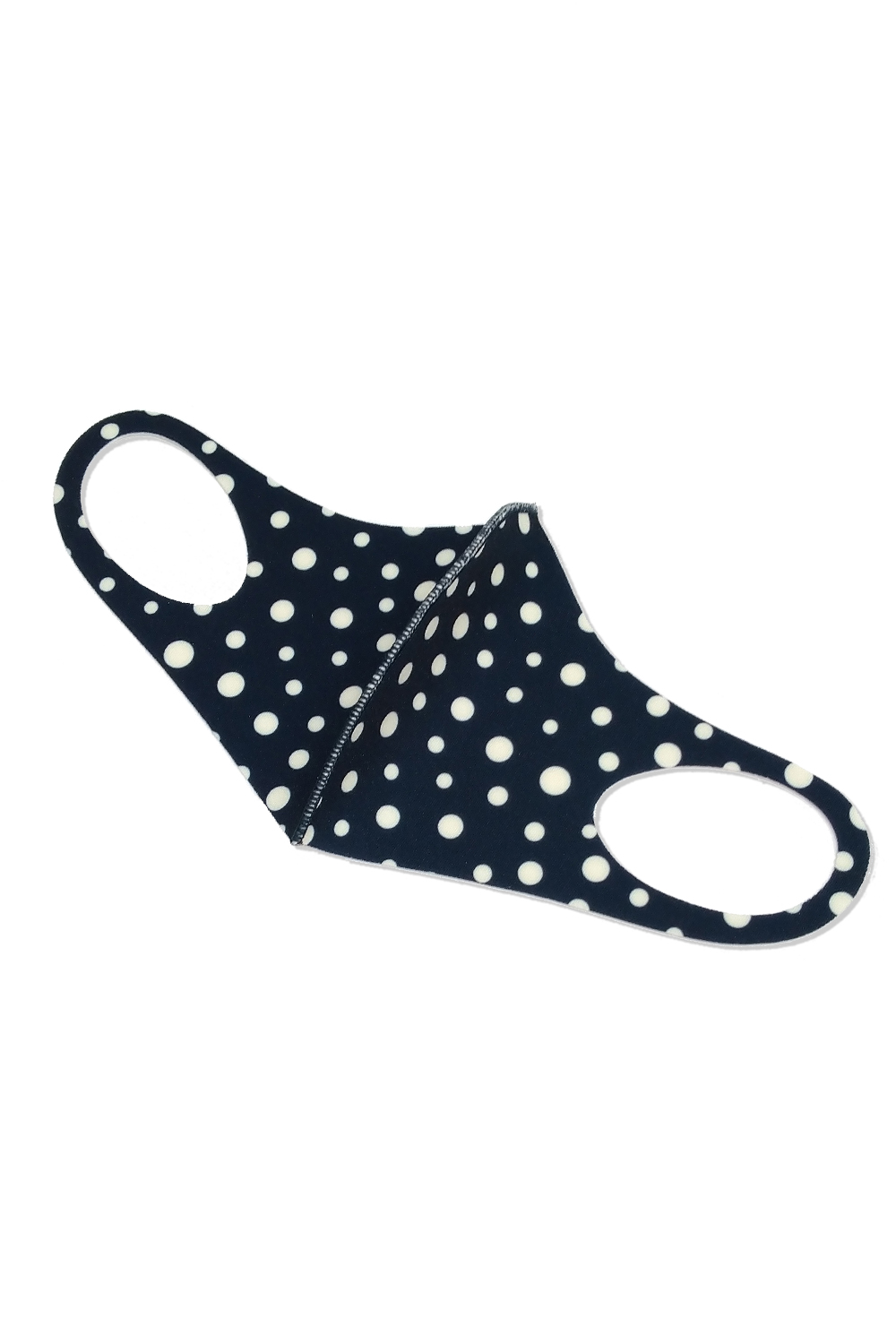Navy  Spot Print Fast Drying Fashion Face Mask, Image 3 of 3