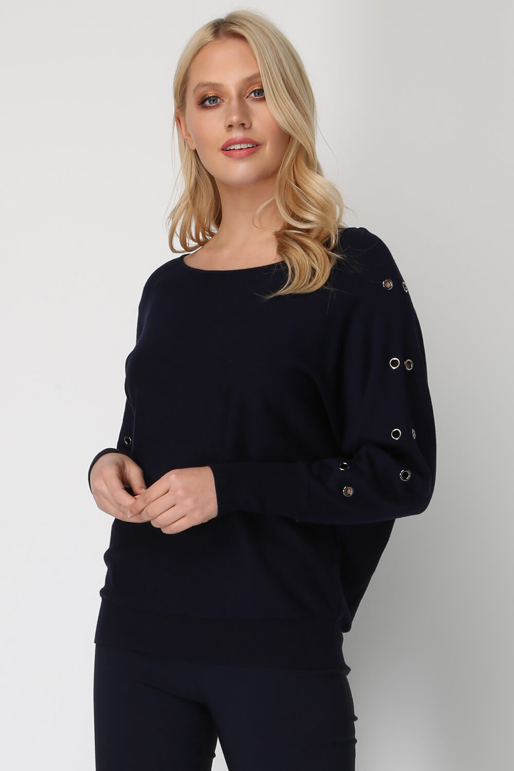 Batwing Eyelet Detail Jumper in 