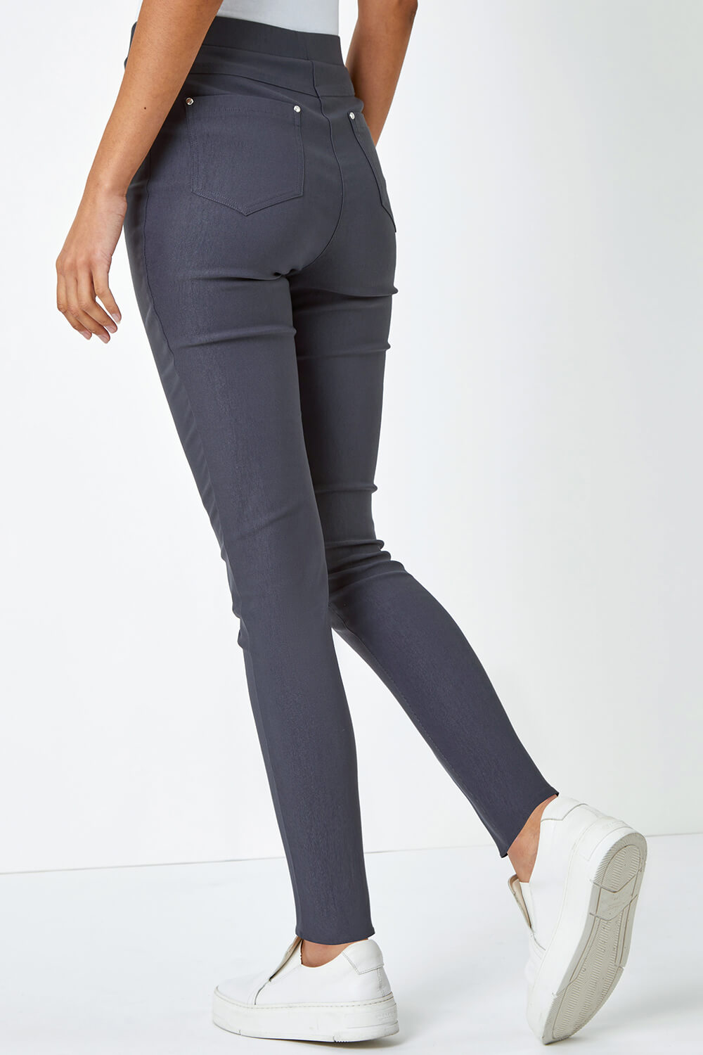 Dark Grey Stretch Jean Trouser Roman UK