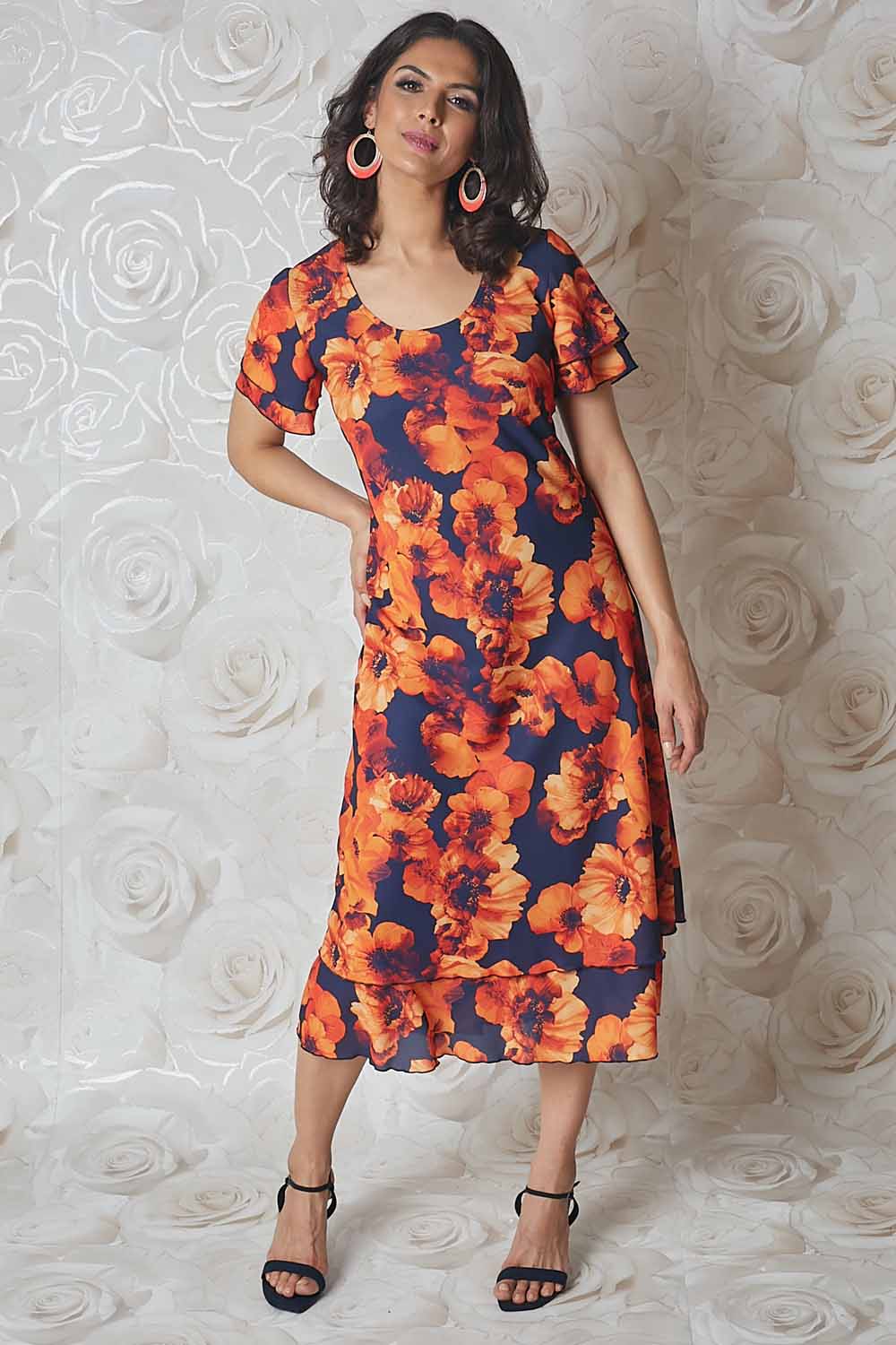 ORANGE Julianna Floral Print Dress, Image 4 of 4