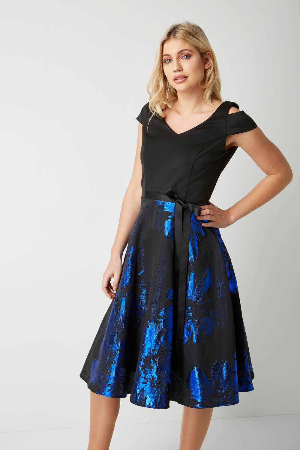 Royal blue 2025 jacquard skirt