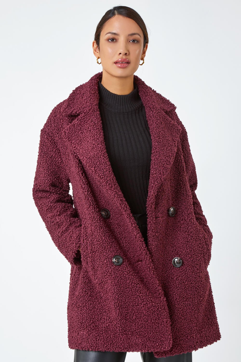 Faux Fur Longline Teddy Coat