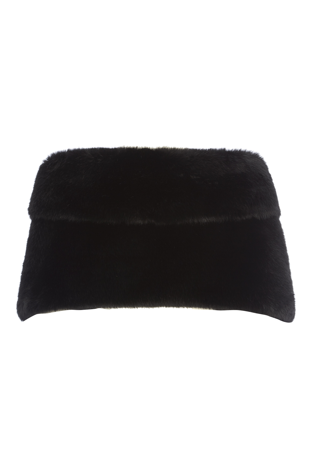 Black Faux Fur Shawl in Black Roman Originals UK