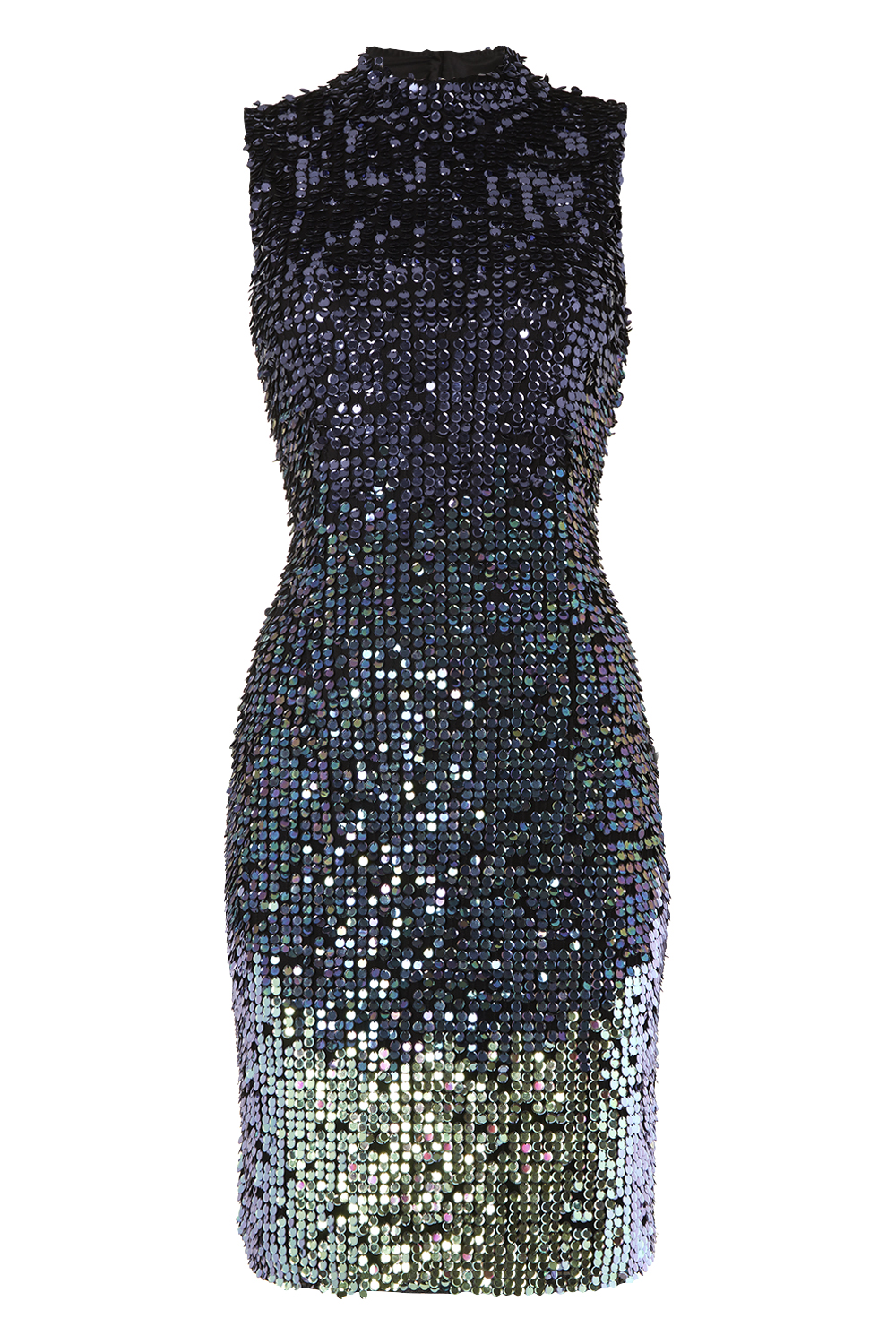 Navy  Stunning Ombre Sequin Dress, Image 2 of 8