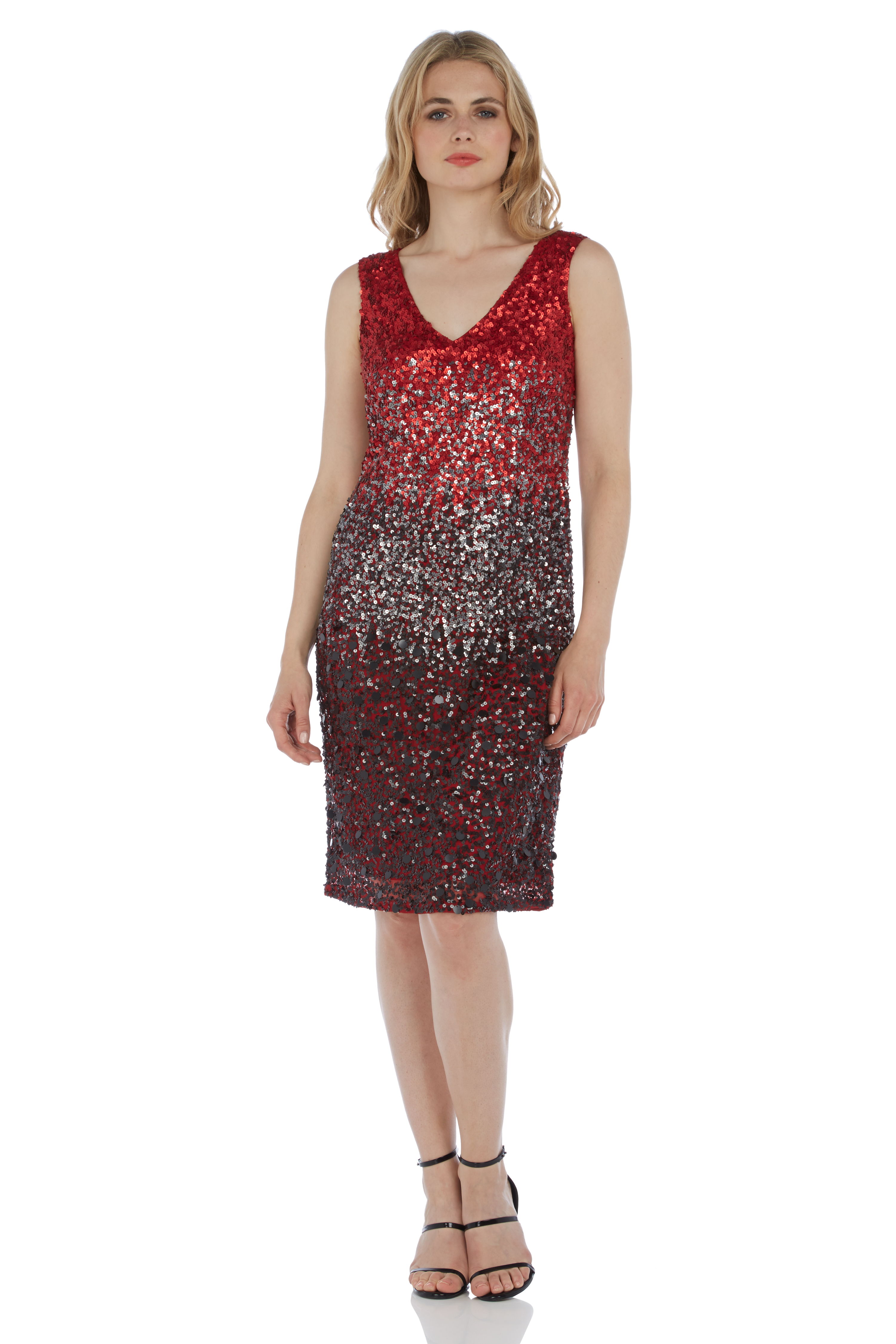 roman ombre sequin dress