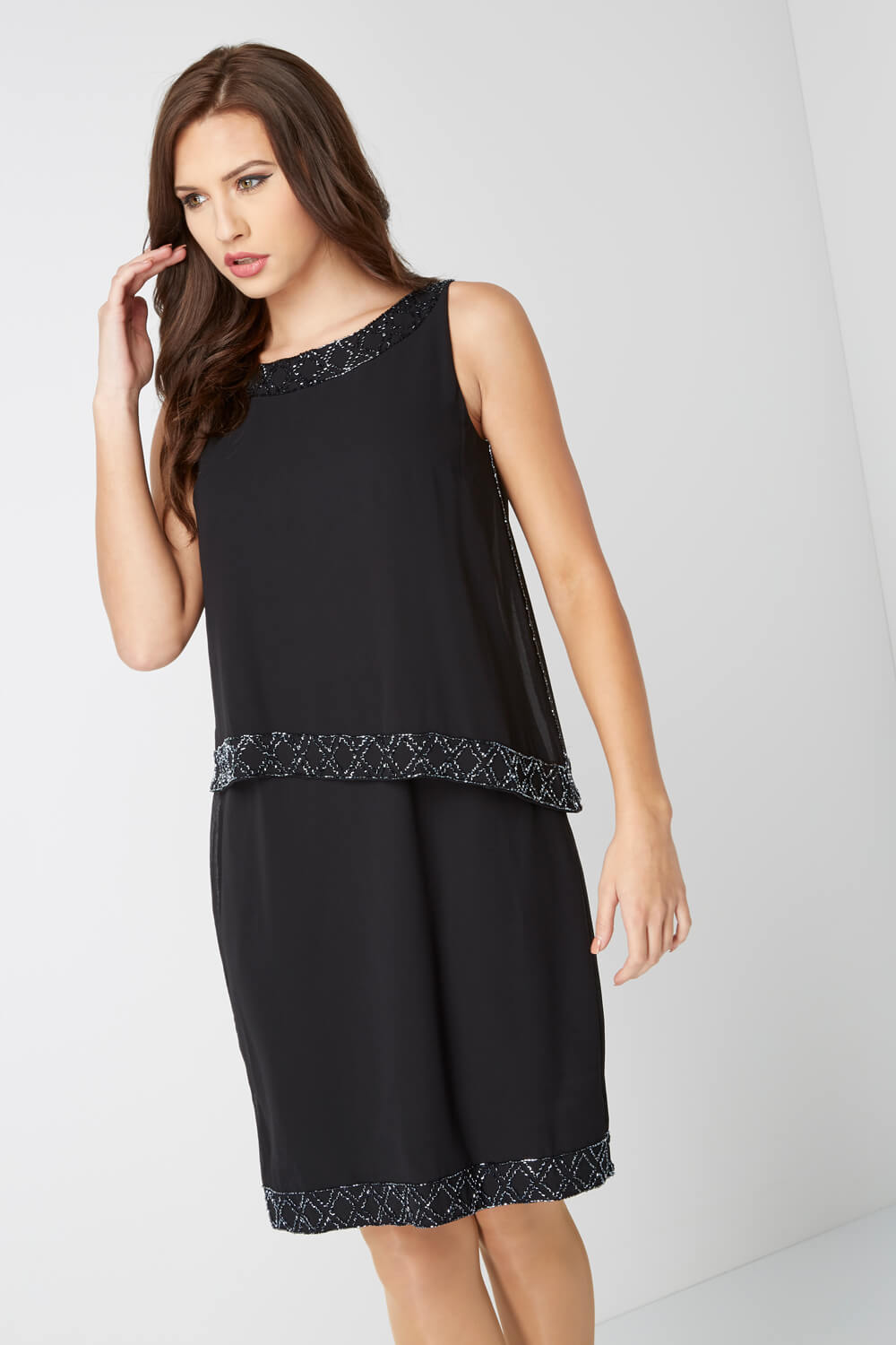 Embellished Double Layer Dress