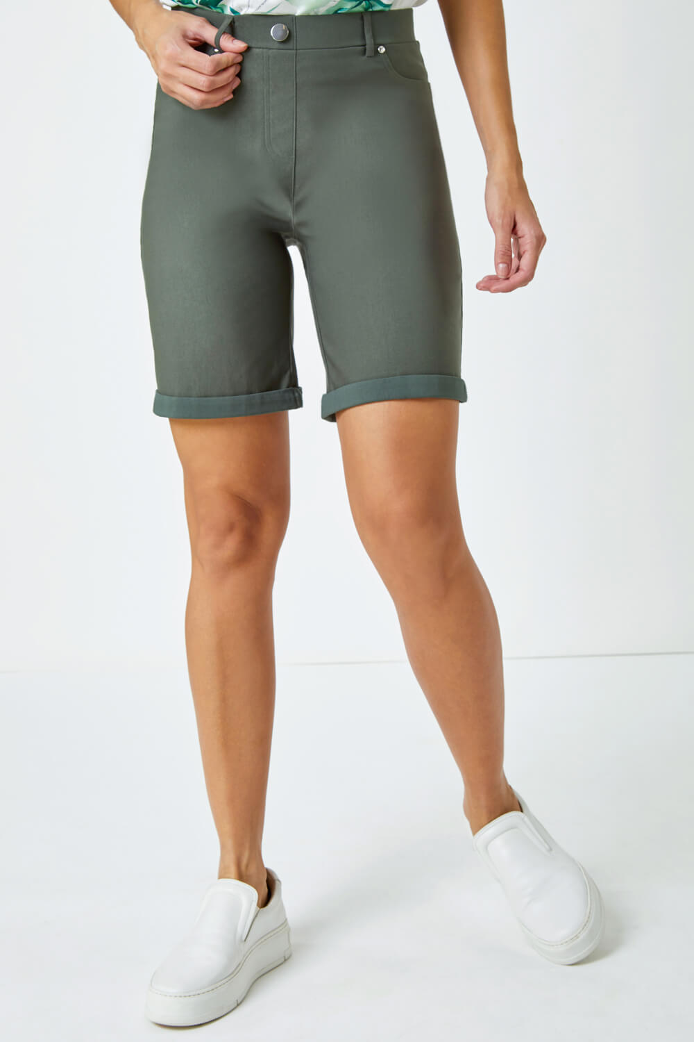 Forest  Turn Up Stretch Shorts, Image 3 of 6
