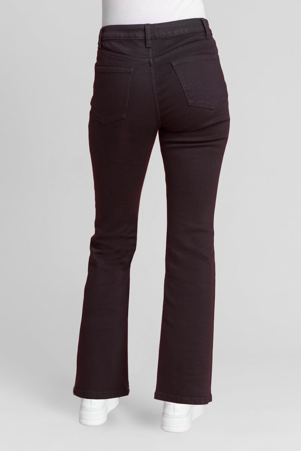 Black 29" Essential Stretch Bootcut Jeans, Image 2 of 4