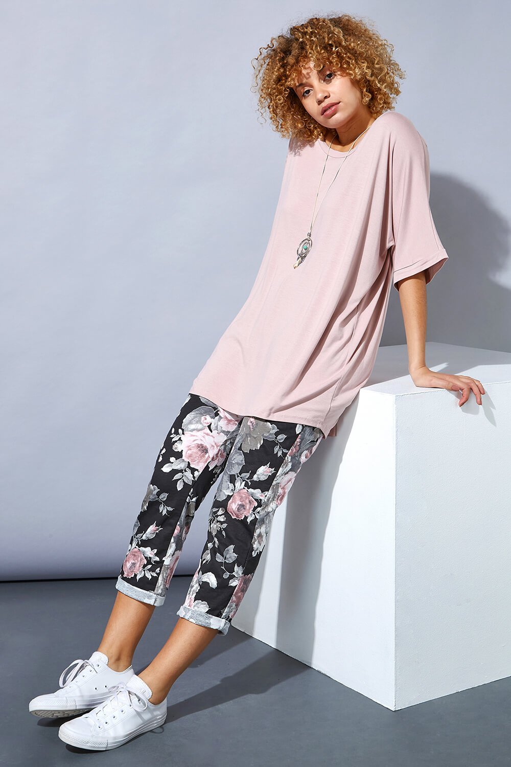 Light-Pink Short Sleeve Lounge T-Shirt, Image 4 of 4