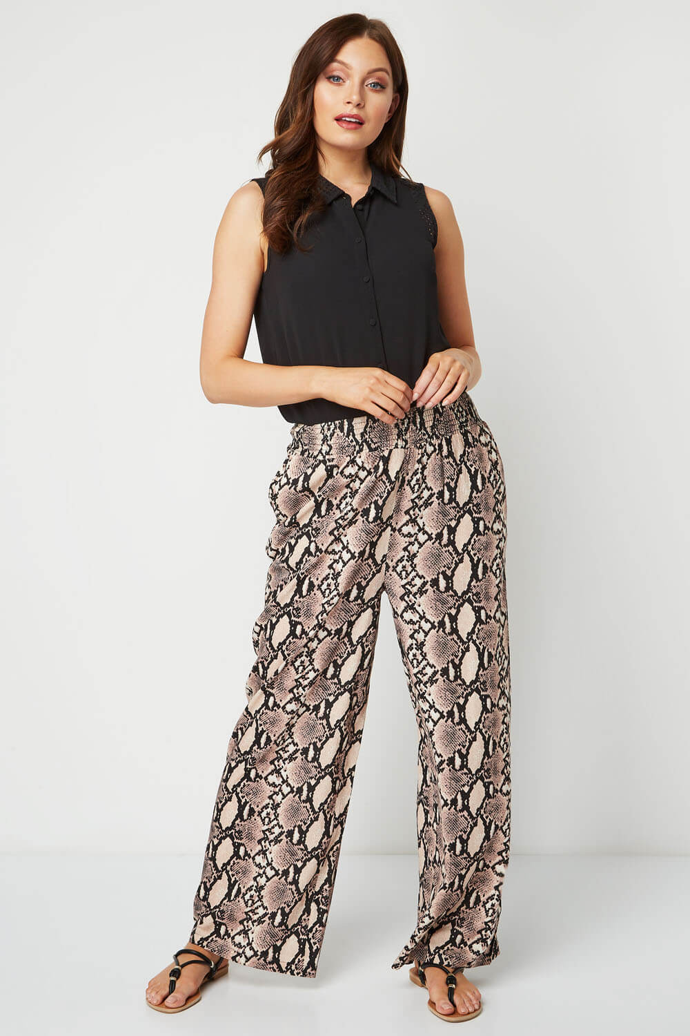 Snake print hot sale palazzo pants