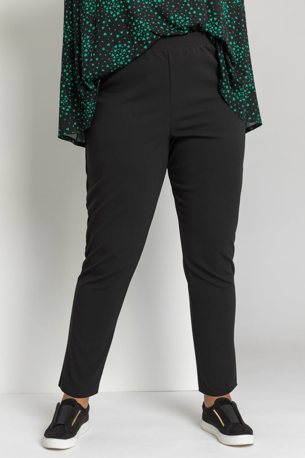 Curve Jersey Straight Trousers