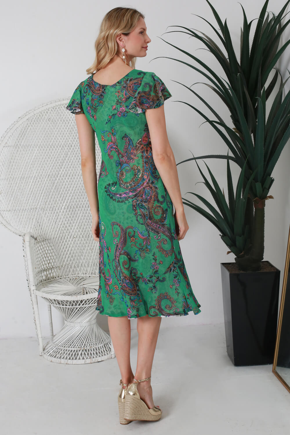 Emerald Julianna Printed Reversible Dress, Image 4 of 5