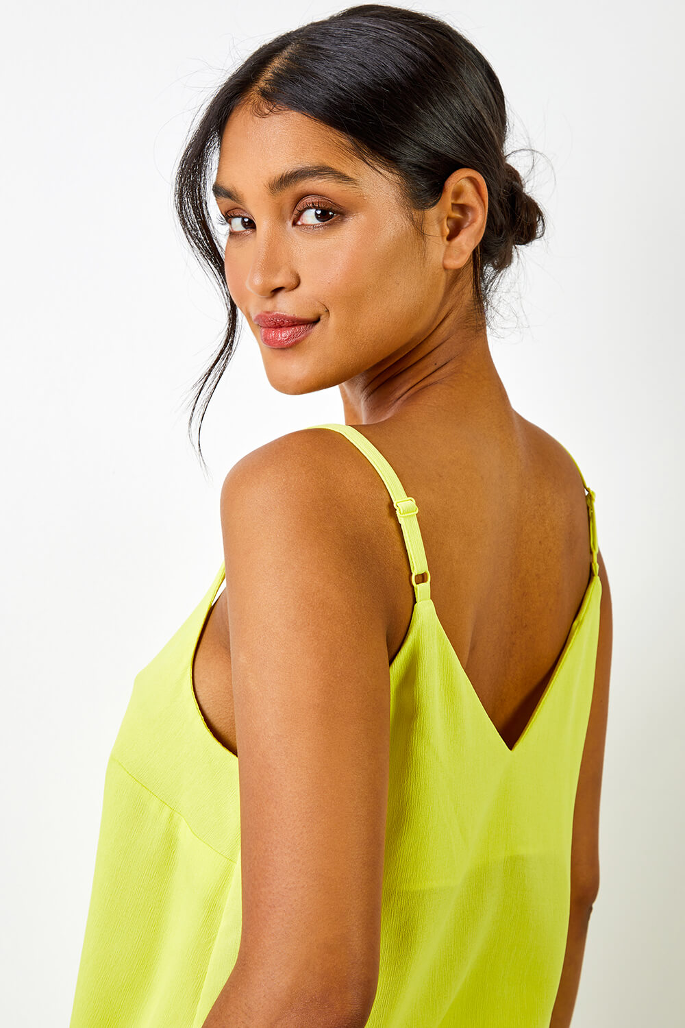 Lime Layered Cami Vest Top, Image 5 of 6