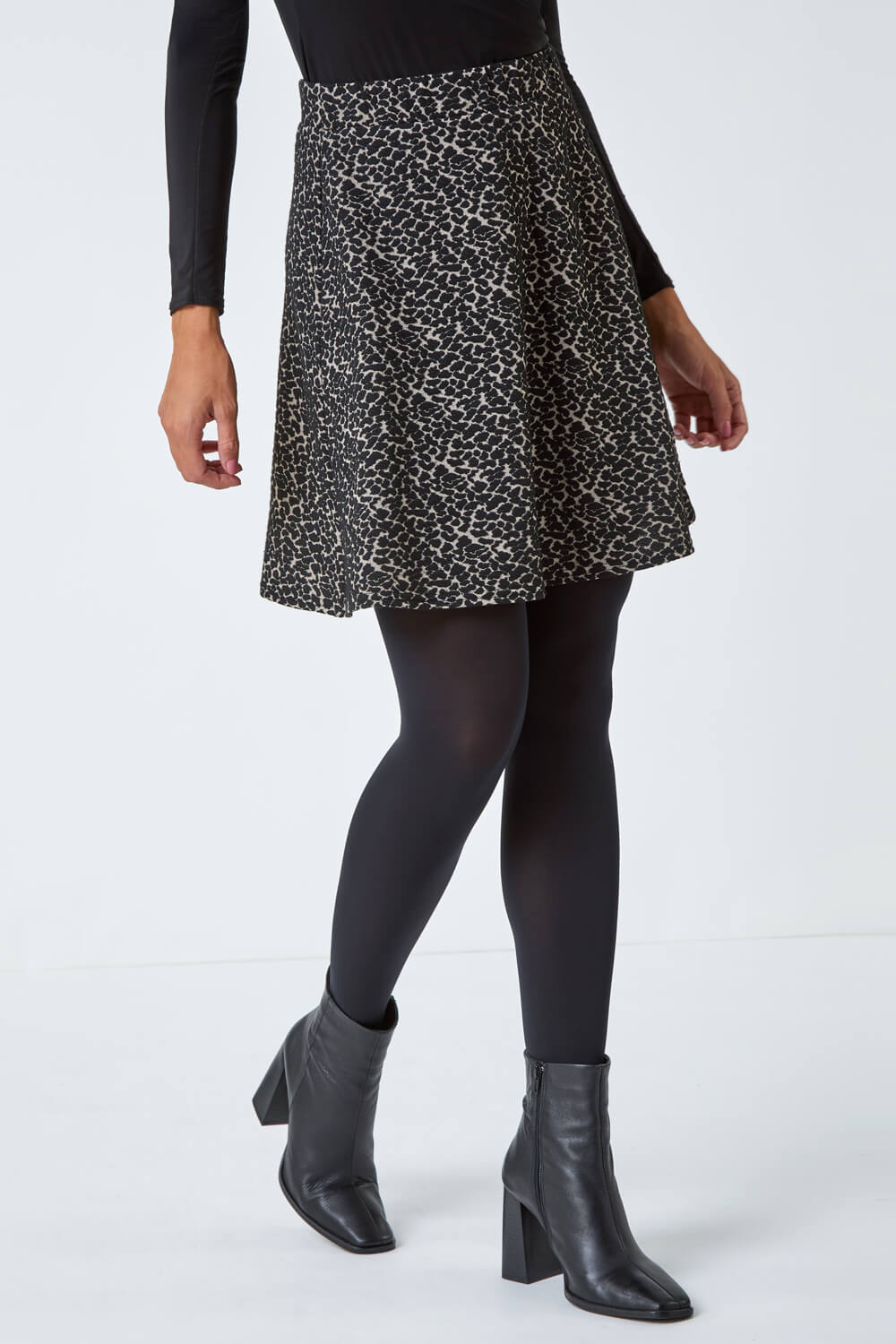 Michelle Leather Warm Fleece Pleated Skirt Leggings | Claire & Clara