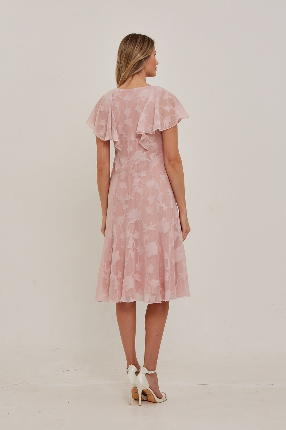 PINK Julianna Burnout Print Cape Sleeve Dress, Image 2 of 4