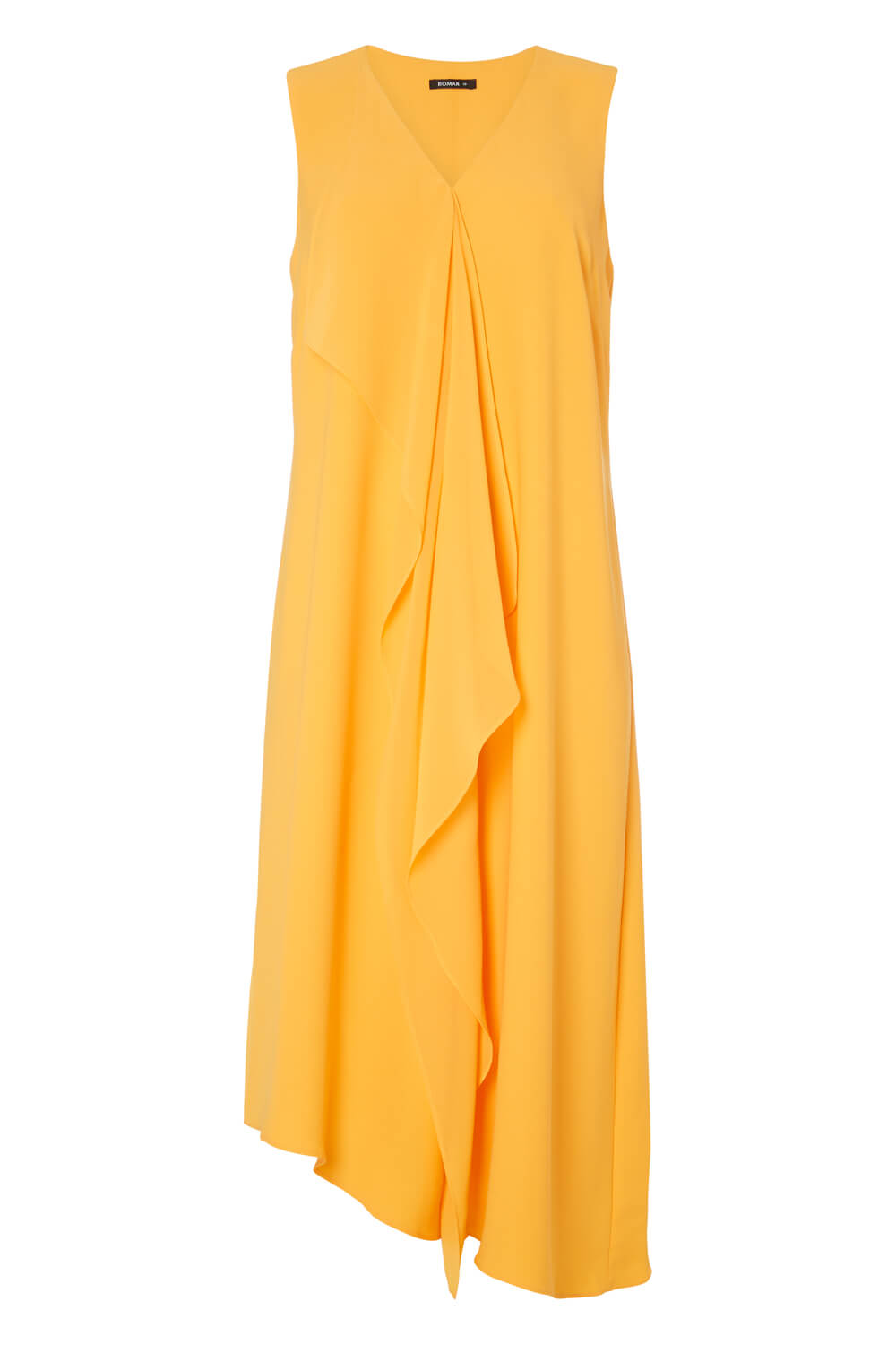 Yellow Waterfall Front Dress, Image 3 of 3