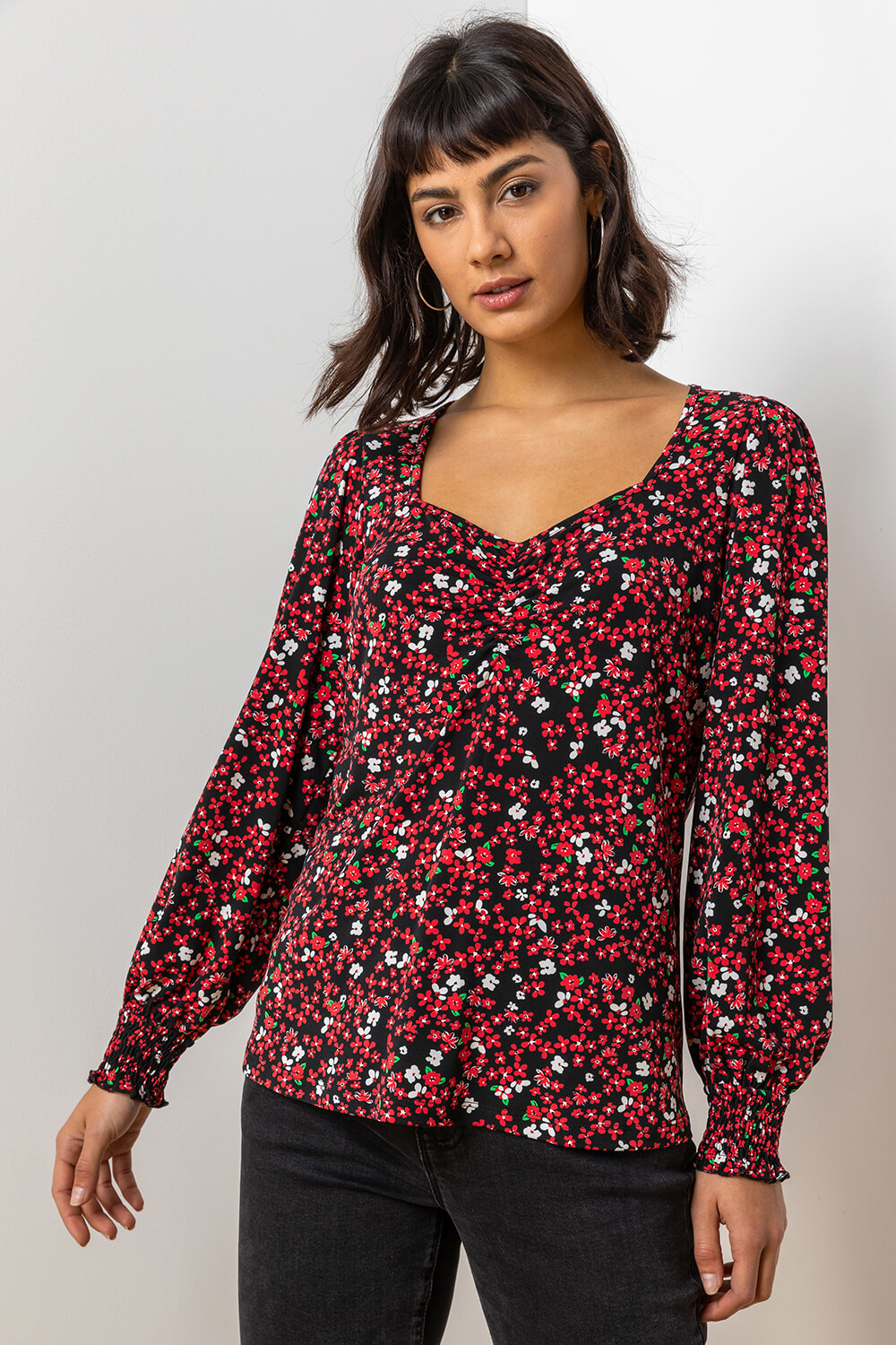 Ditsy Floral Print Top