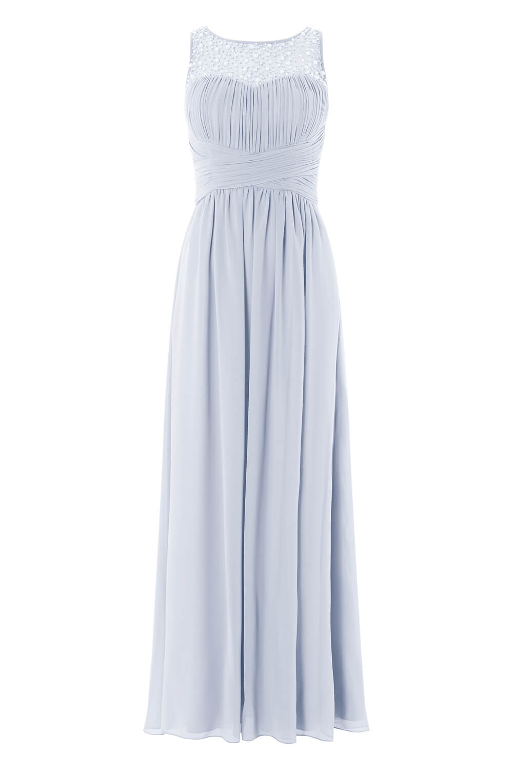 Light Blue  Bead Embellished Maxi Dress, Image 5 of 5