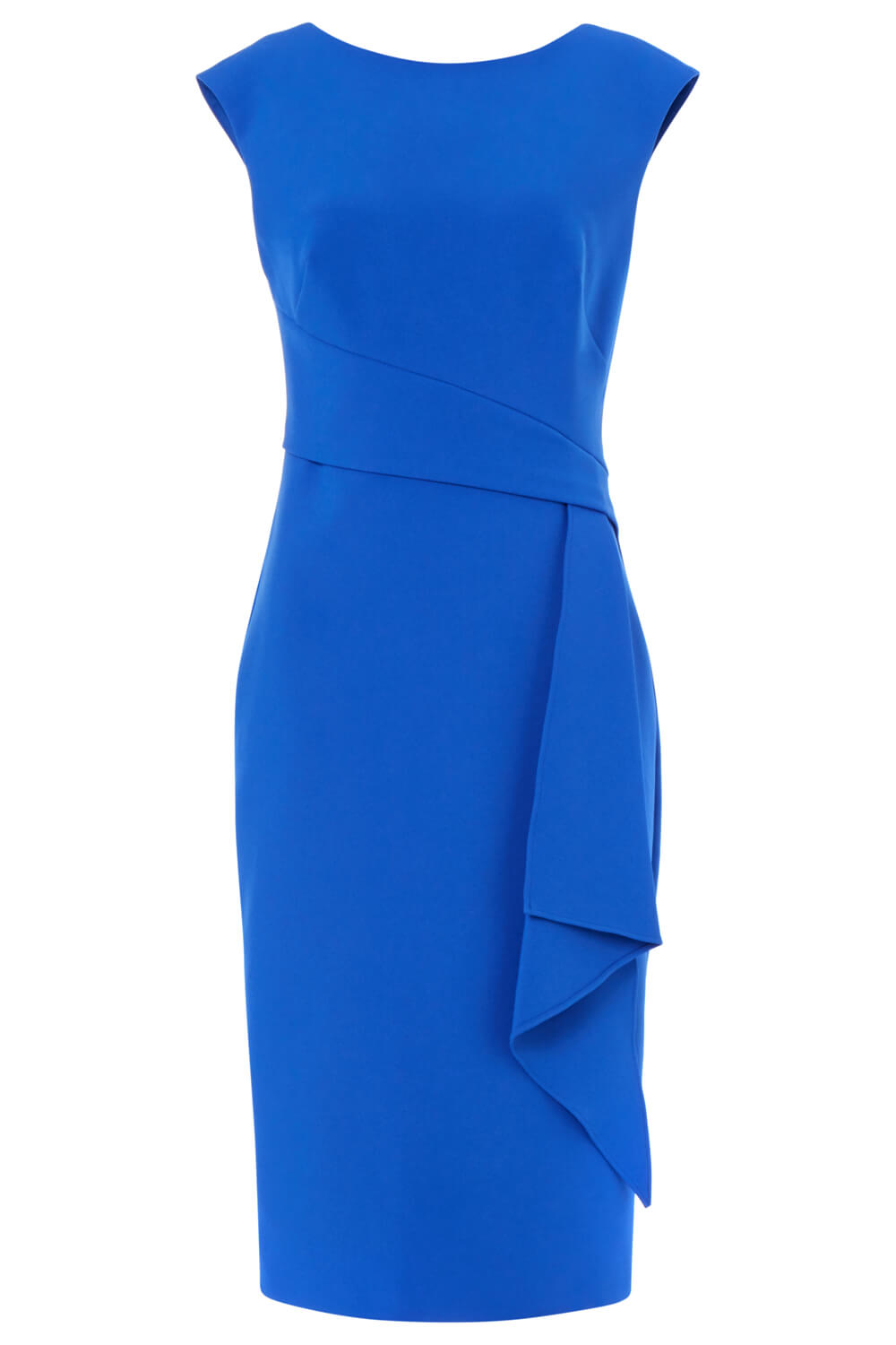 Royal Blue Ruched Waist Cocktail Dress, Image 5 of 5