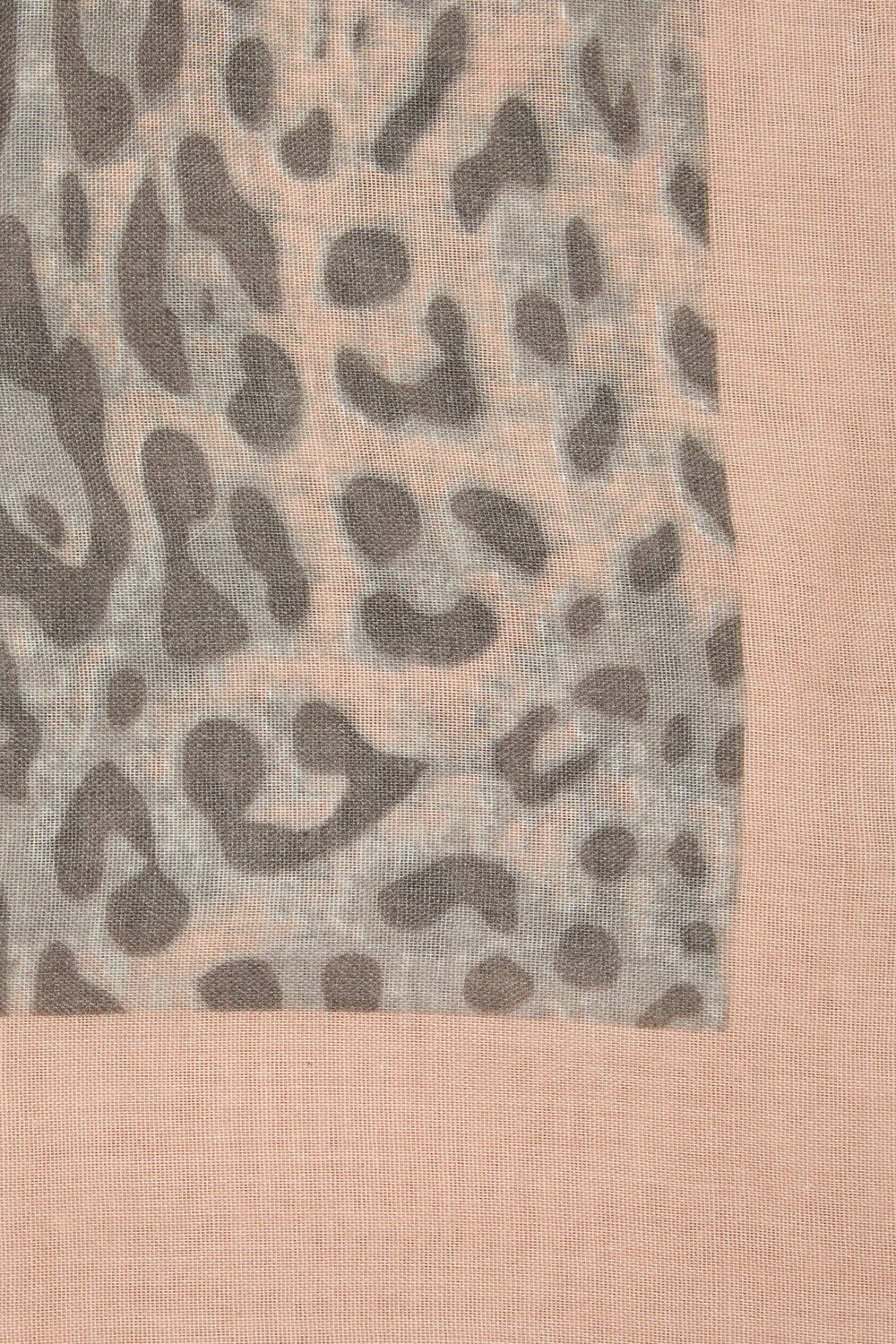 Light Pink Contrast Animal Print Scarf, Image 3 of 4
