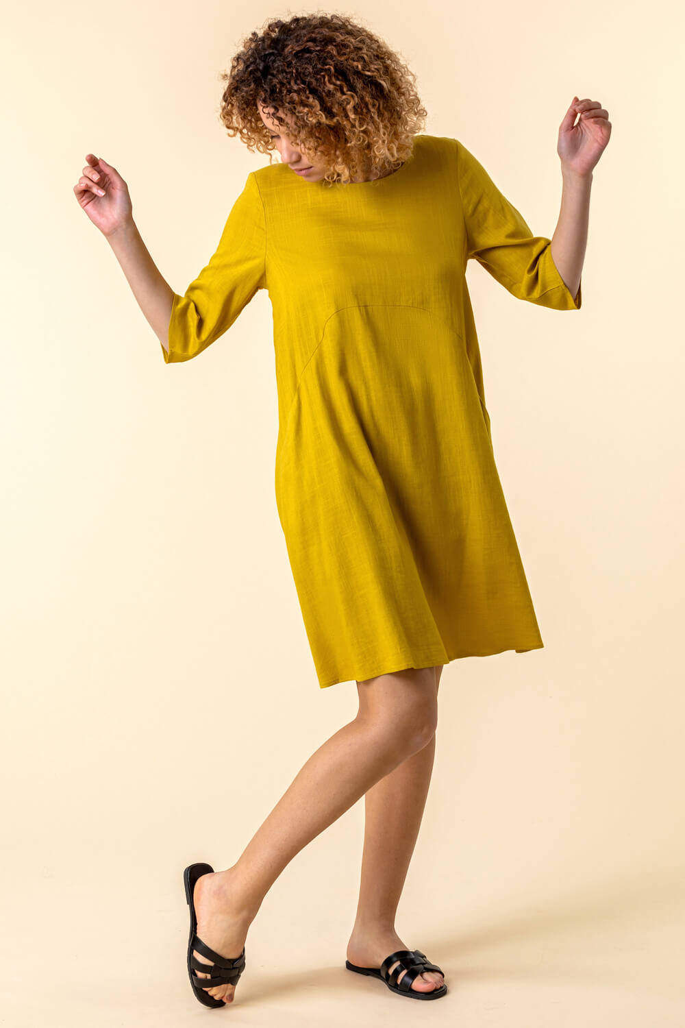 Amber Pocket Detail Swing Dress, Image 3 of 4