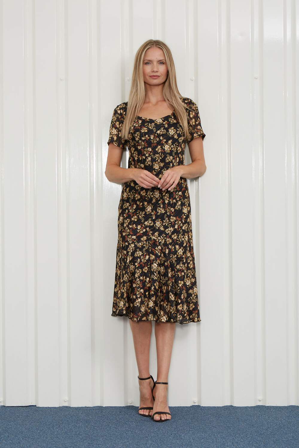 Olive Julianna Floral Print Chiffon Dress, Image 4 of 4
