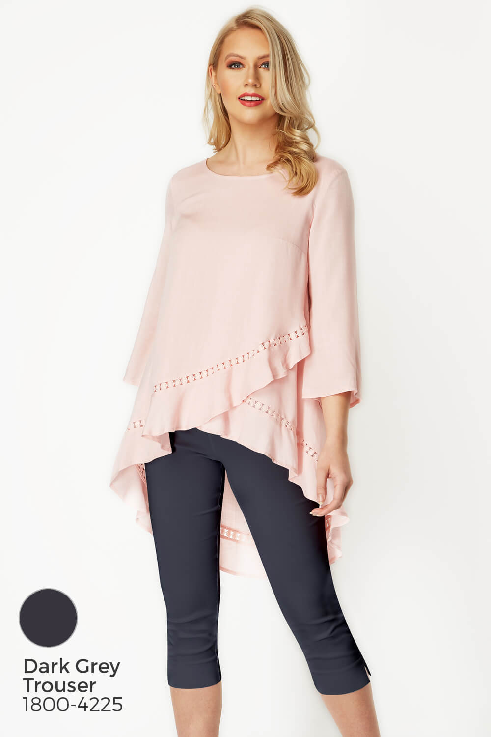 Light Pink Lace Dip Back Top, Image 8 of 8