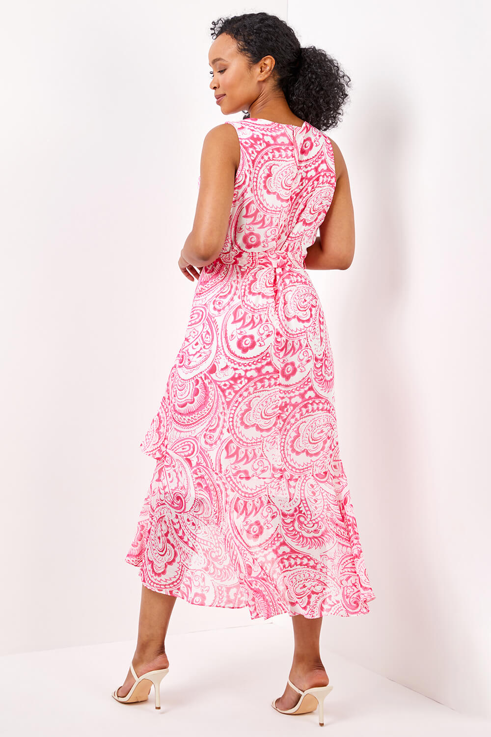 pink paisley dress
