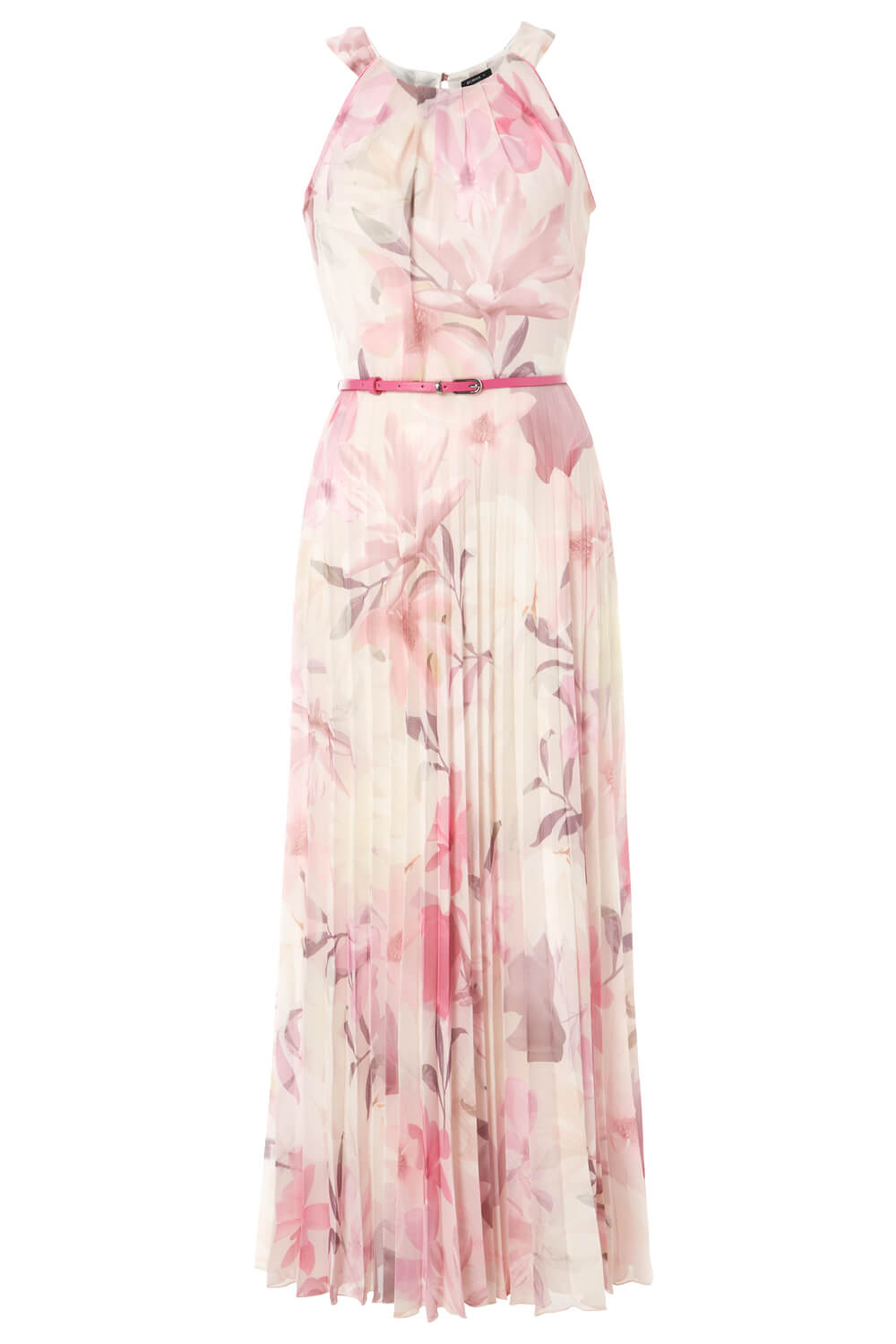PINK Floral Pleated Maxi Dress, Image 5 of 5