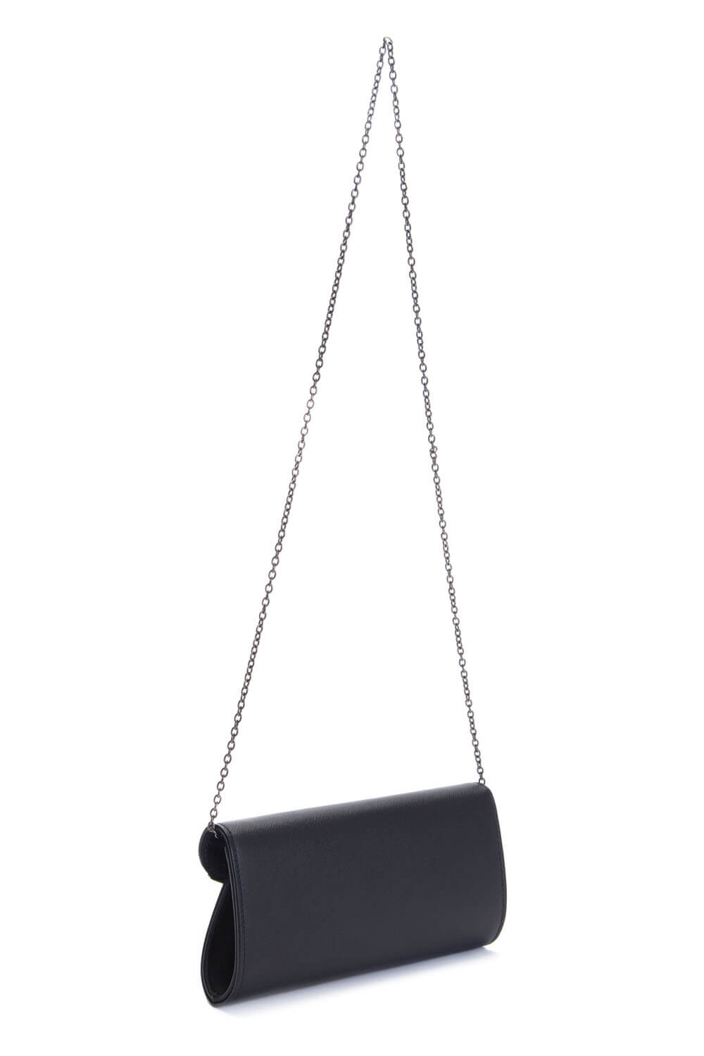 Black Envelope Clutch Bag, Image 3 of 6