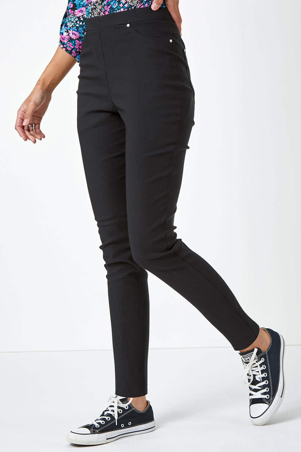 Black Stretch Jean Trouser, Image 4 of 5