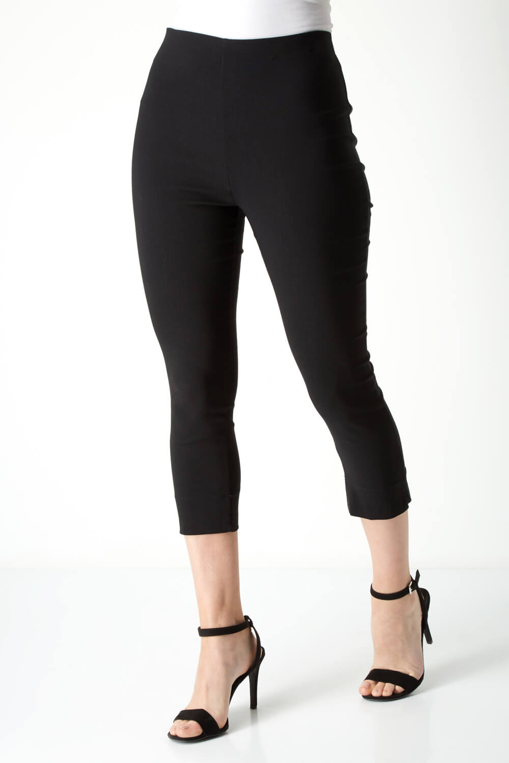 CROPPED TROUSERS IN COTTON STRETCH