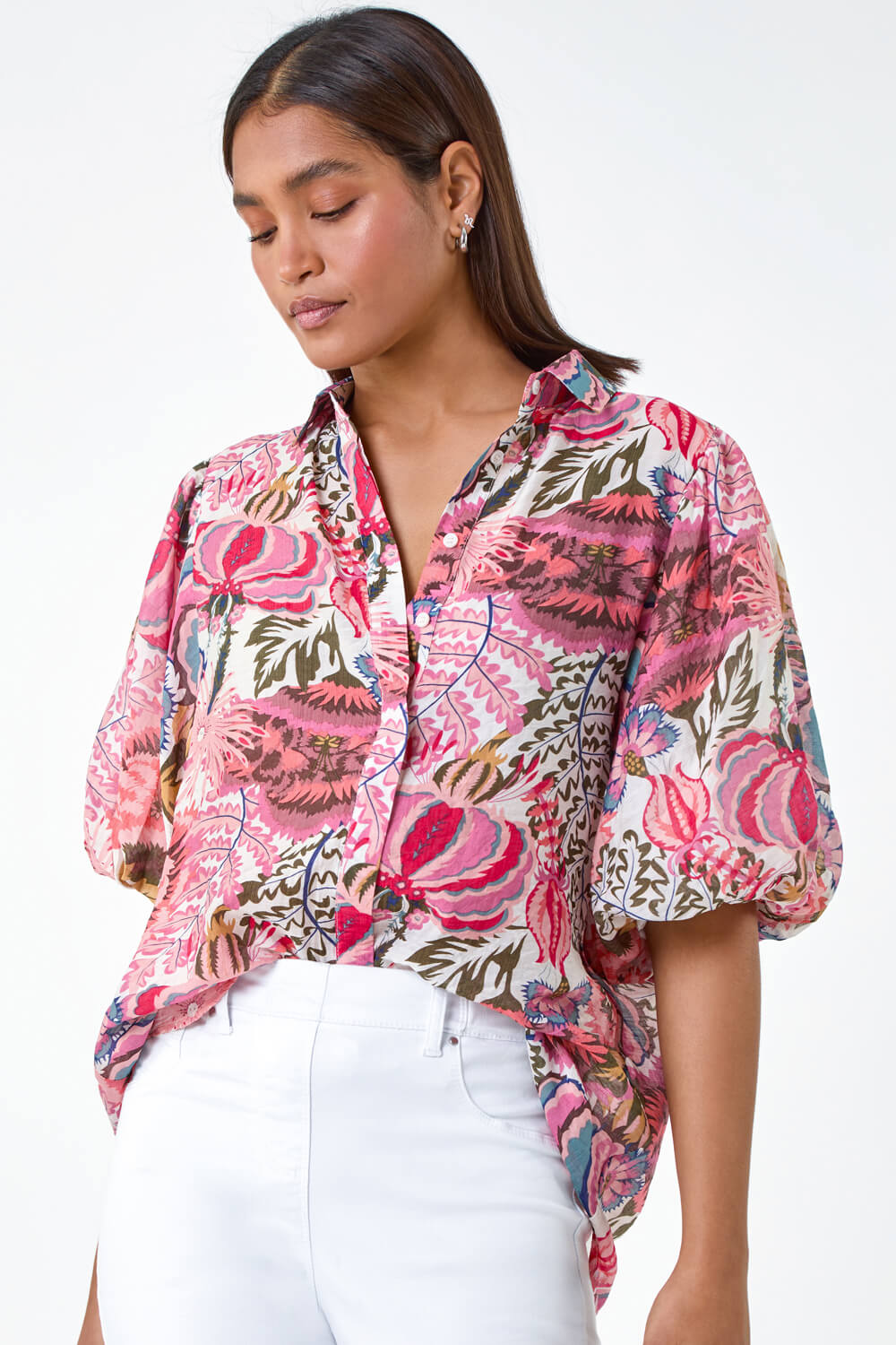 Floral Puff Sleeve Shirt