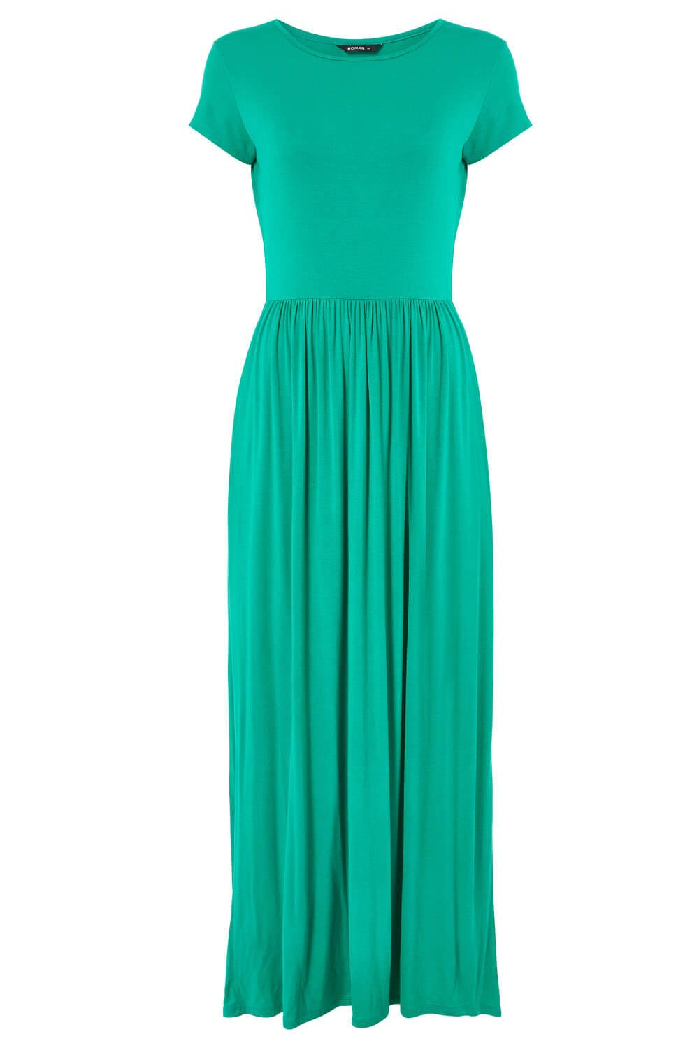 Green Gathered Skirt Maxi Dress, Image 4 of 4